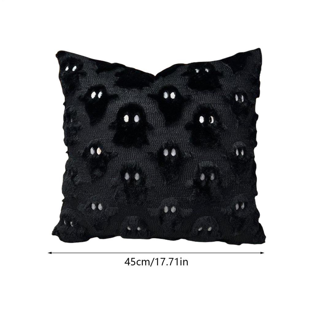 Halloween Ghost Pillow Cover 45x45cm Sofa Backrest Ghost Pillowcase Invisible Zipper Soft Ghost Decoration For Couch Chair Sofa