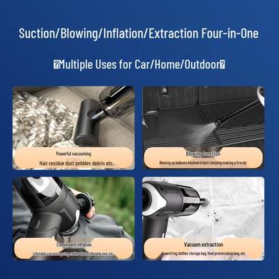 Wireless Handheld Car Vacuum Cleaner with Two-Speed Brushless Motor, Dual-Use Suction & Blow for Home and Car.