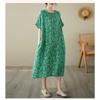 Summer New Spot Retro Flower Literary Women Temperament Knee-length Mid-length Dresses