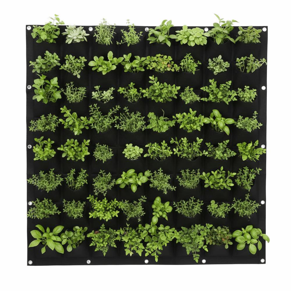 64 Pockets Plant Bag 100*100cm Grow Bag Durable Wall Plant Bags  Flower and Vegetable Planting