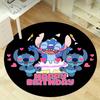 1pc Happy Birthday Stitch Round Rug Home Office Outdoor Carpet Gift Decorative MatRD05203