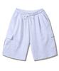 ROCKED GARAGE [Unisex] Bermuda Wide One-Pleat Cargo Sweat Shorts [Back Melange]