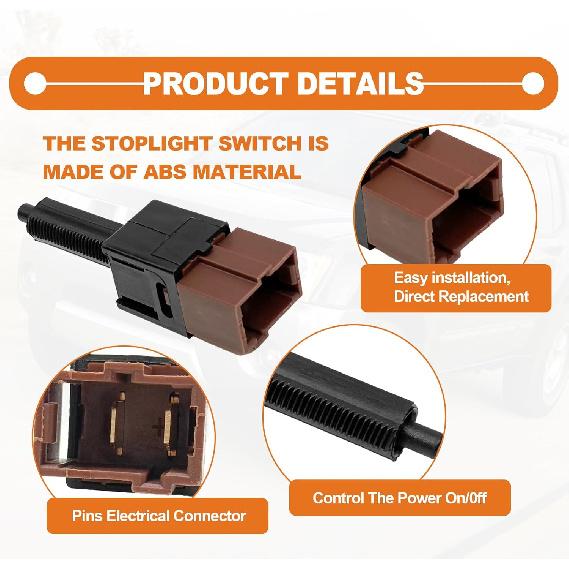 Brake Light Switch, Cruise Control Cutout Switch, Stop Lamp Stoplight Switch Assembly Compatible With Nissan Altima 350Z Sentra Rogue, For Infiniti