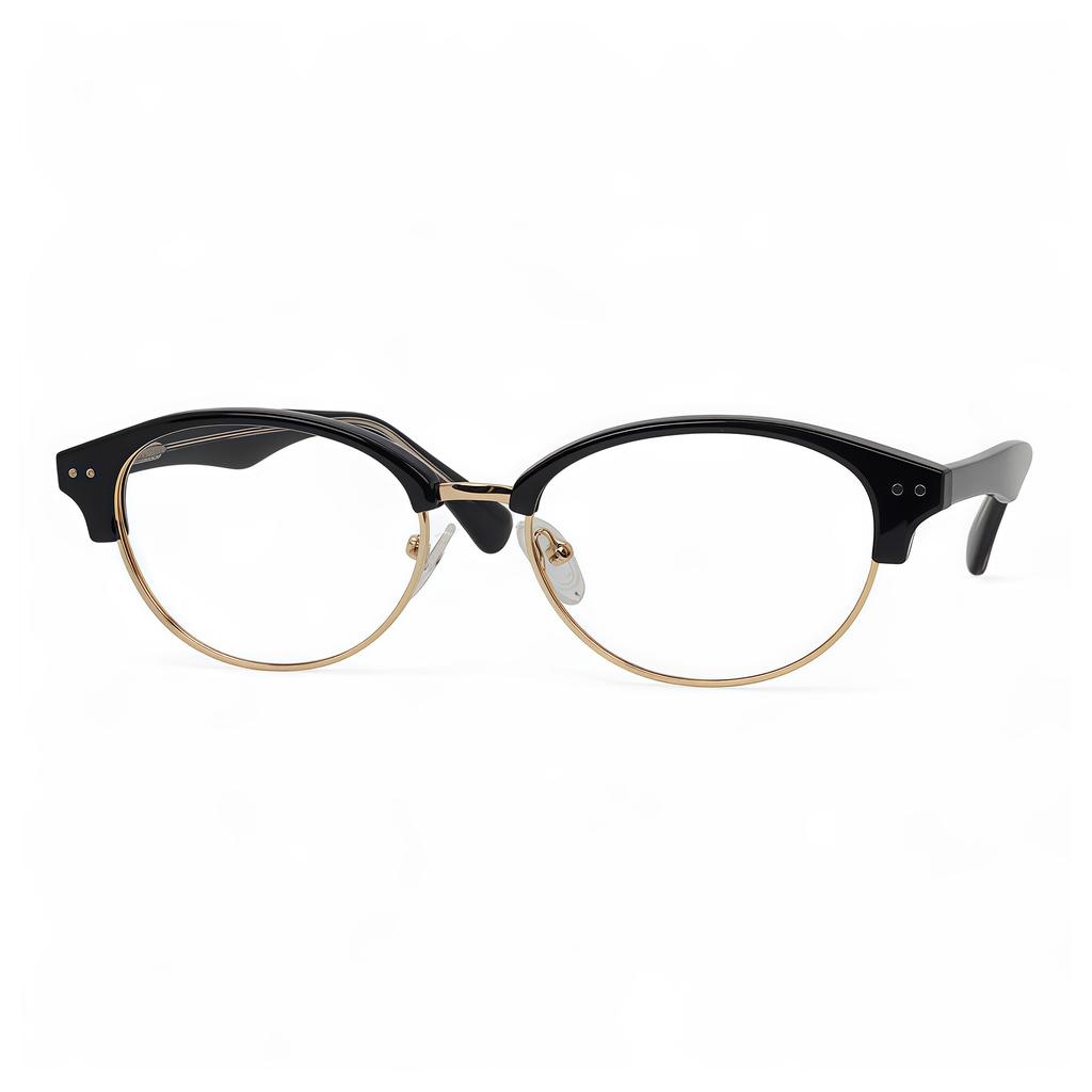 Adije Orlan (Black) La1051 Eyeglass Frames Half-Rim