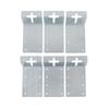 6PCS T Post Mounting Brackets Iron Multifunctional 3 Inch Mailbox T Post Fence Brackets for