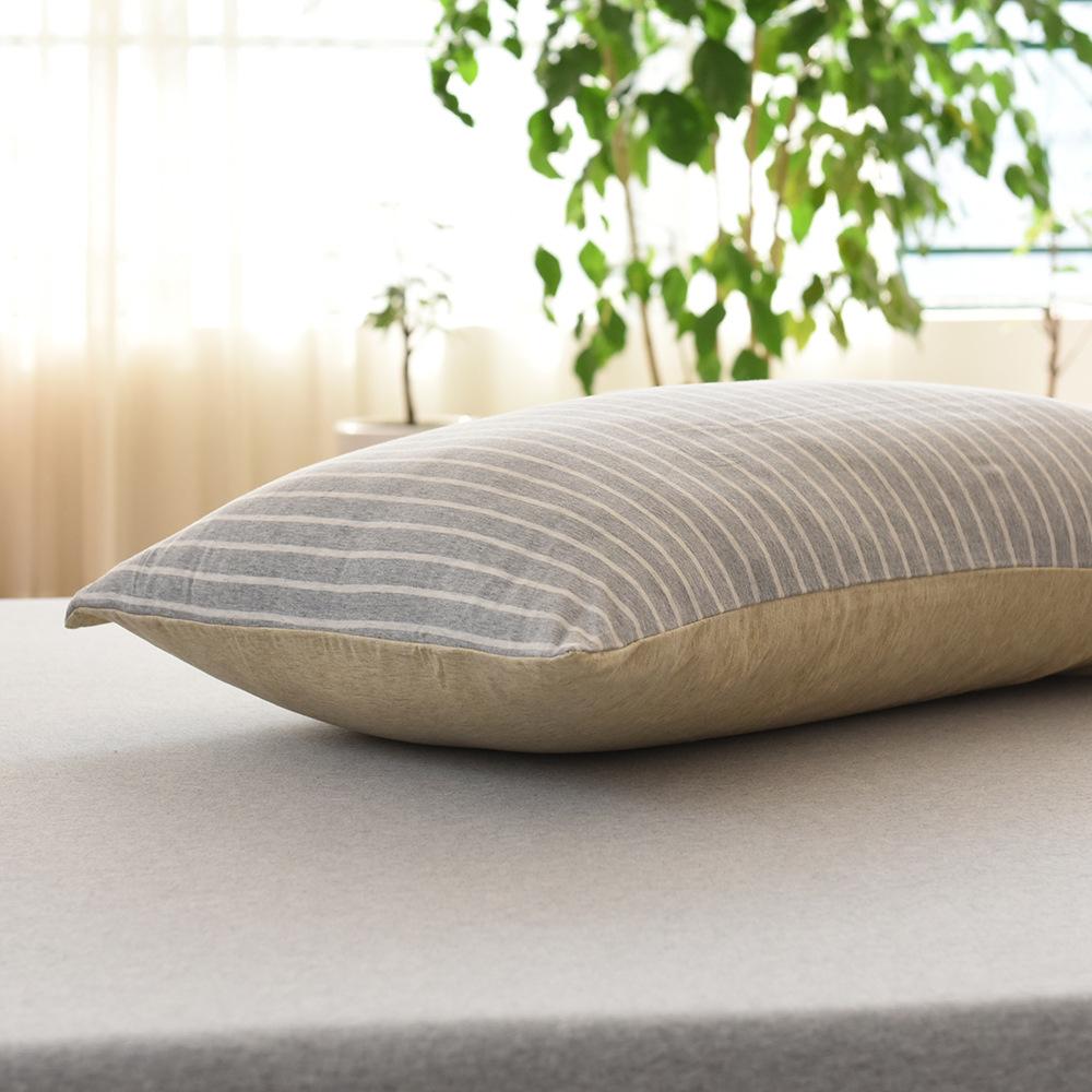 Pure Cotton Jersey Striped Bedding Set: Pillowcase, Duvet Cover, Fitted Sheet - Ideal for Dorms
