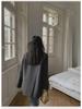 Petite Women's Chic Gray Suit Jacket - 2025 Spring Niche Design