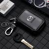 Skórzany Brelok Torba na Kluczyki Samochodowe Wielofunkcyjny Etui na Klucze Do Mazda 3 6 Atenza Axela Demio CX3 CX5 MS Akcesoria do Kluczy Samochodowych