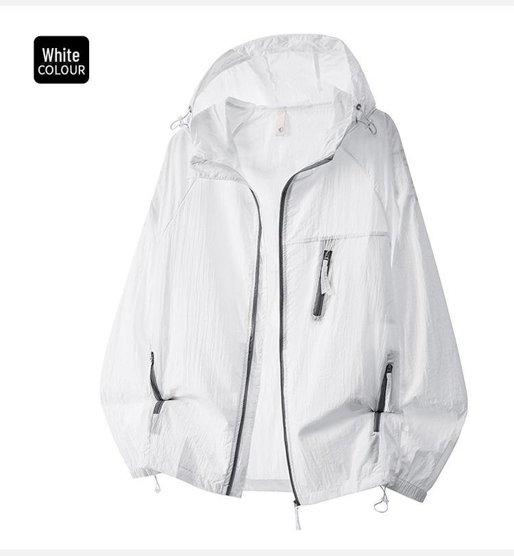 Herren Ice Silk Sonnenschutzjacke: UPF50+, Leicht, UV-Schutz, Atmungsaktiv, Sommer-Sportbekleidung, Partner-Look