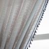 Finished Curtains, American Rural Fringed Window Screens, Solid Color, Gray, Simple Cotton And Linen Lattice