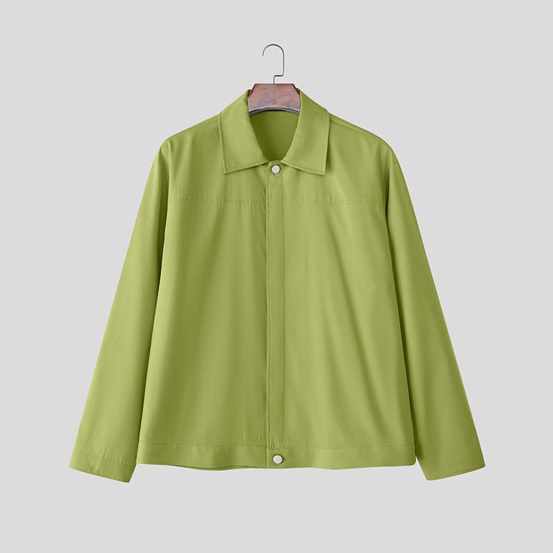 INCERUN Spring Men Casual Lapel Long Sleeve Buttons Up Cargo Jackets Coats