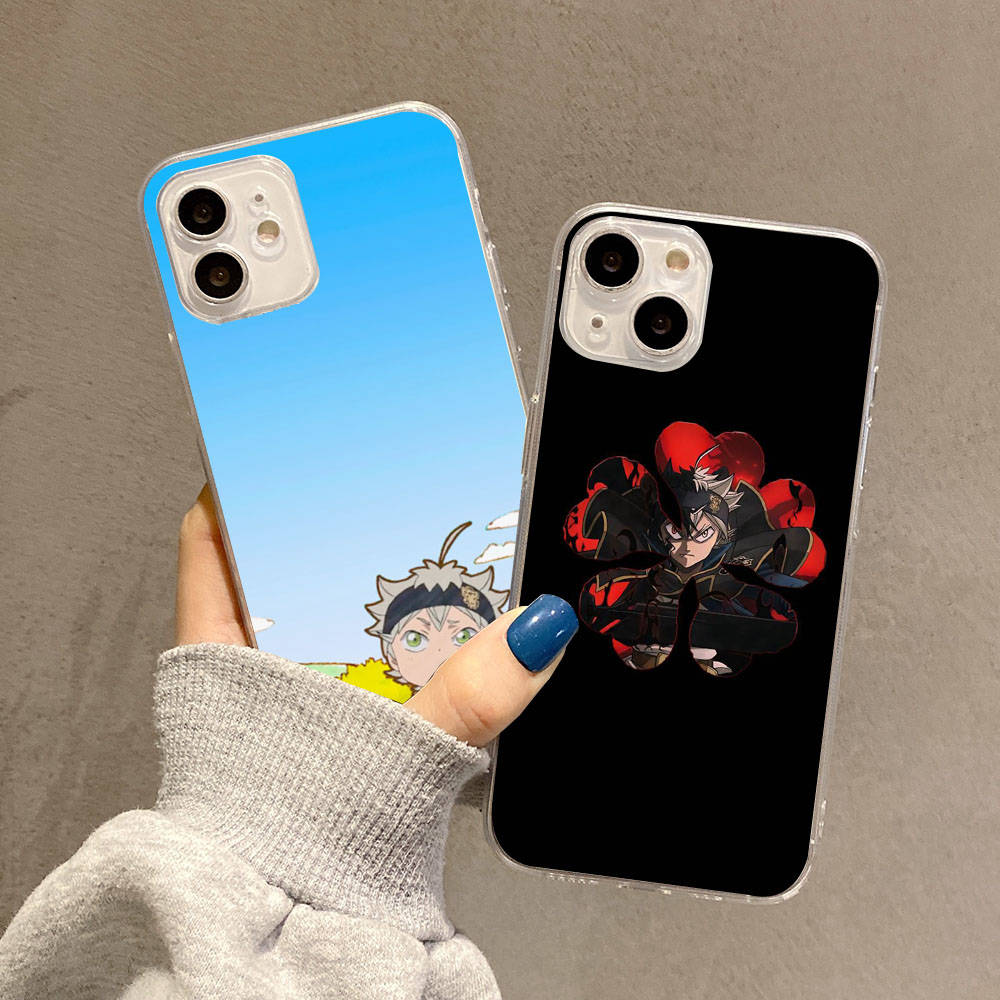 Hülle für Samsung A04 A14 A23 A34 A54 M23 M33 M52 M53 Realme 10 9 C30S C35 C55 VIVO Y02S Y21 Y51 X80 Pro Transparente Hülle WI84 Black Clover Asta