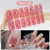 60 stili fai da te adesivi per unghie in gel semi polimerizzato fiori freschi di colore solido a lunga durata in primavera strisce per unghie cursore patch copertura completa decalcomania