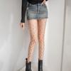 Star Accents Fishnet Pantyhose Diamond Mesh Mesh Stockings Sexy Party Hosiery  Stage Performance