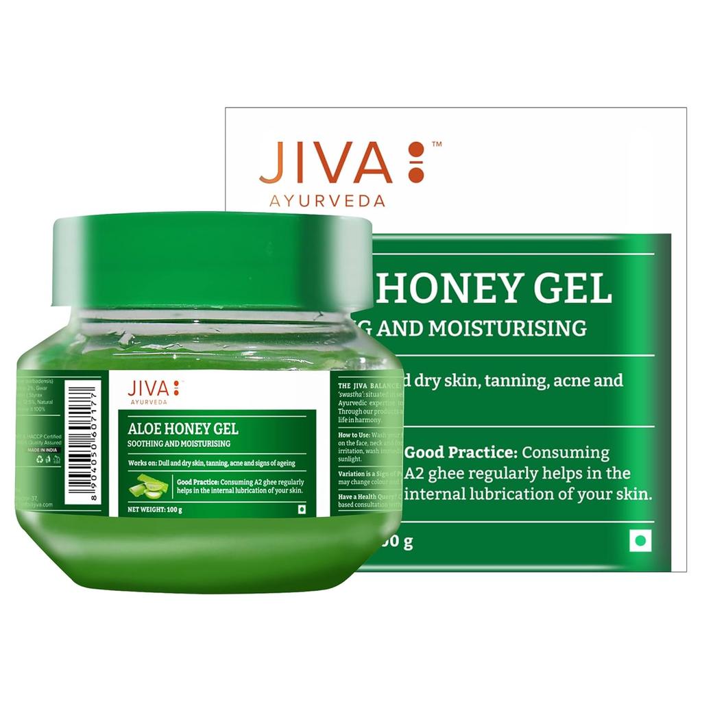 Jiva Aloe Honey Gel 100 G Pack Of 3 Hydrating Skin Gel For Daily Moisture Care All Skin Types Gentle Use