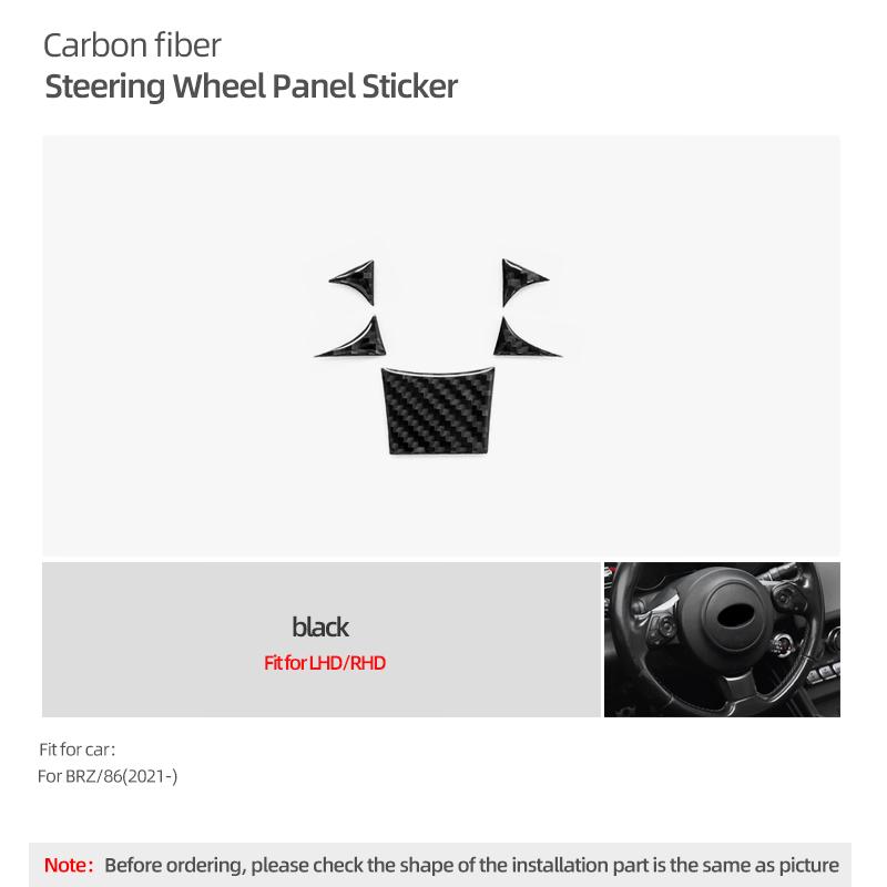 

For Subaru BRZ/Toyota GR86 2025- Carbon Fiber Steering Wheel Button Trim Stickers Decoration Car Interior Tuning Accessories вуглецевого волокна, чорного кольору