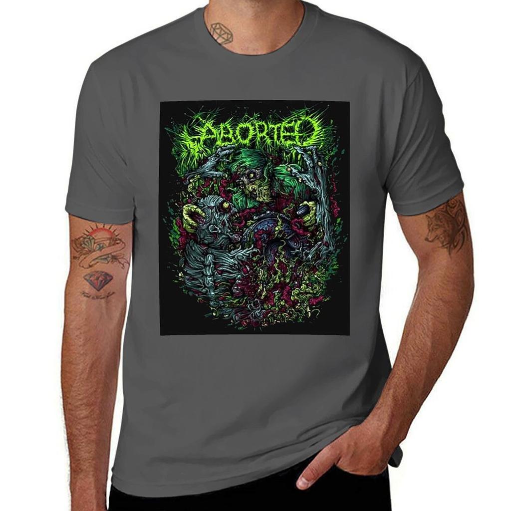 aborted T-Shirt man t shirt summer man graphic t shirt t shirts for man graphic vintage T-Shirt