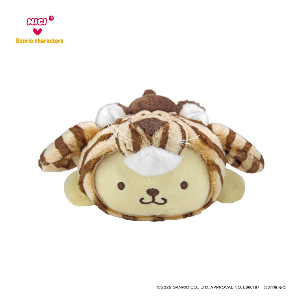 NICI x Sanrio Characters Figure Pouch Pompompurin x Tiger