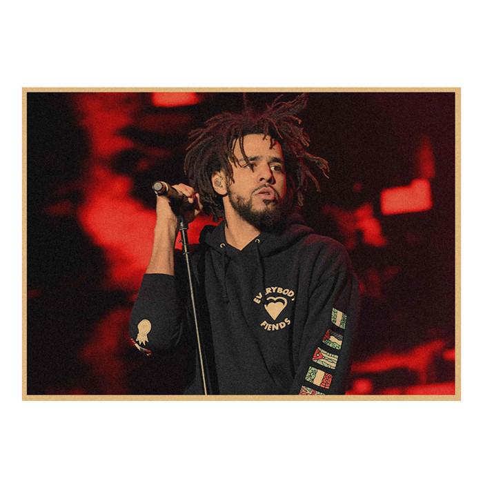 J. Cole & Lamar Rap Hip Hop Kraft Paper Wall Mural 491