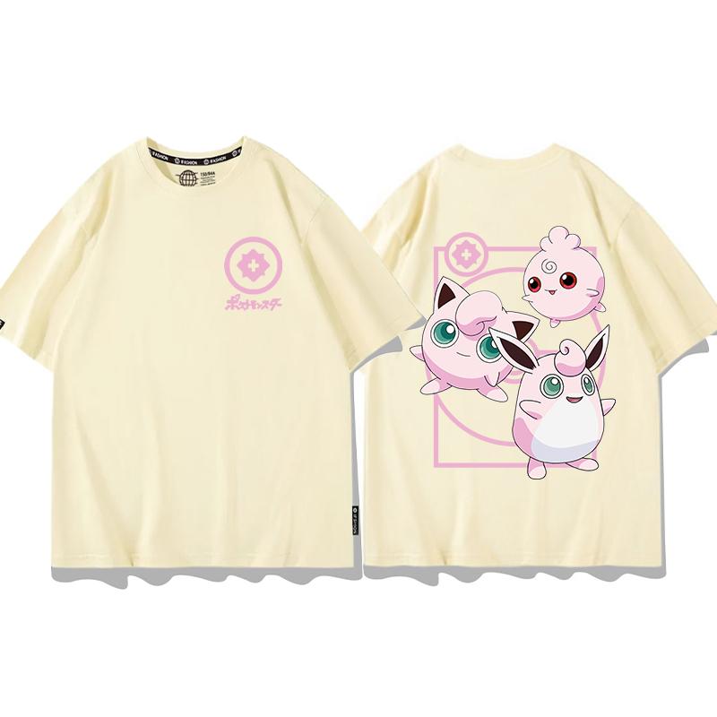 Pokémon Joint Tshirt Childrens Summer Mens and Womens Geng Gui Super Dream Clothes Boys Pokémon Short Sleeves