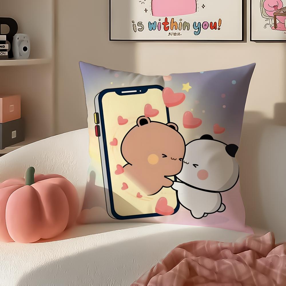 Cartoon Bubu  Dudu Lovely Cushion Cover Pillowcase Short Plush Invisible zipper Room Sofa Cushion Cover