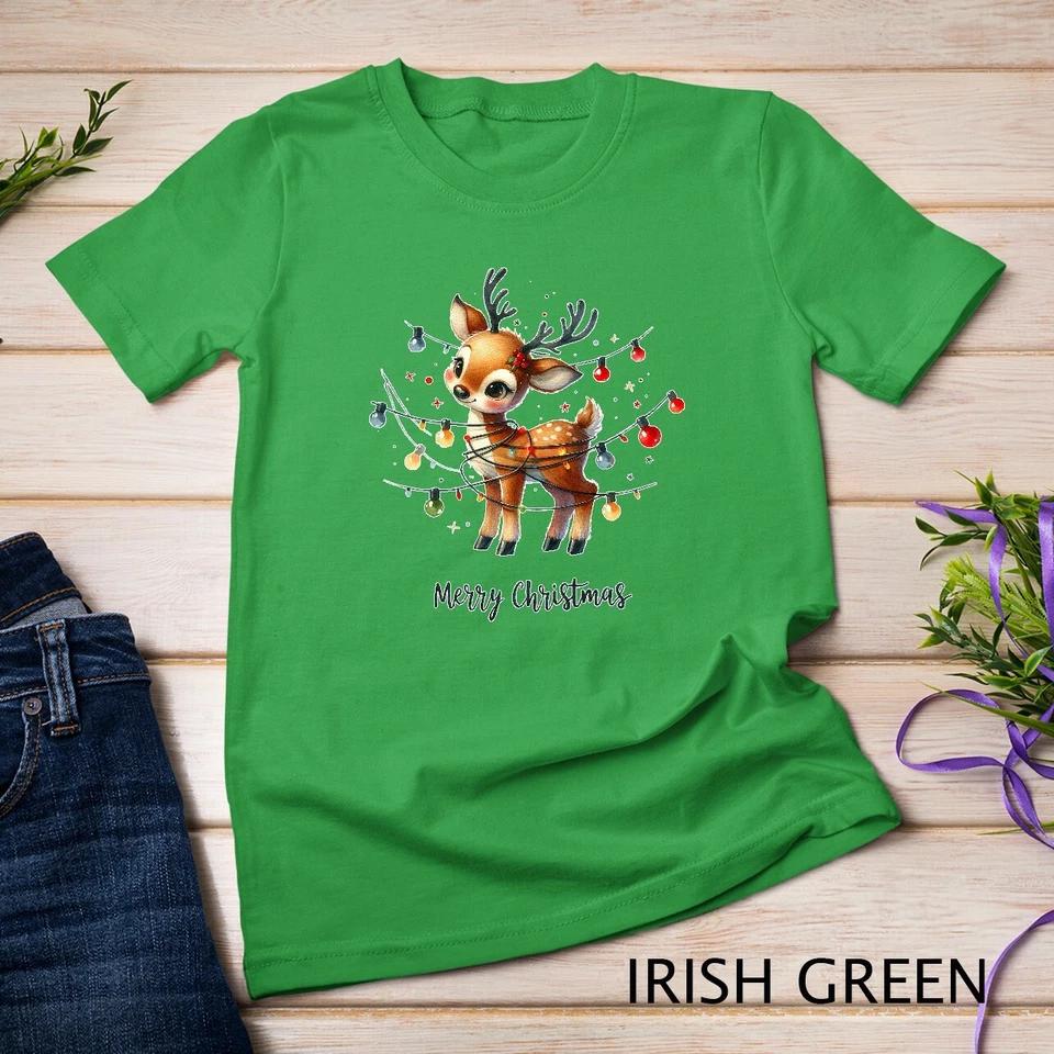 Festive Reindeer - Christmas Tree #3 Funny Christmas Shirt Unisex T-shirt 6 3XL