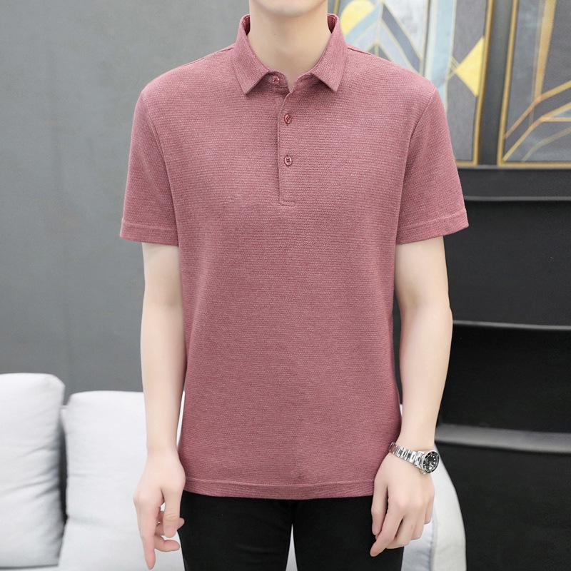 Short Sleeve Men's T-Shirt Casual Lapel Collar Polo T-Shirt
