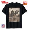 Funny Chicken Selfie Bigfoot Riding T-Rex Graphic Unisex T-Shirt S-5XL Cotton