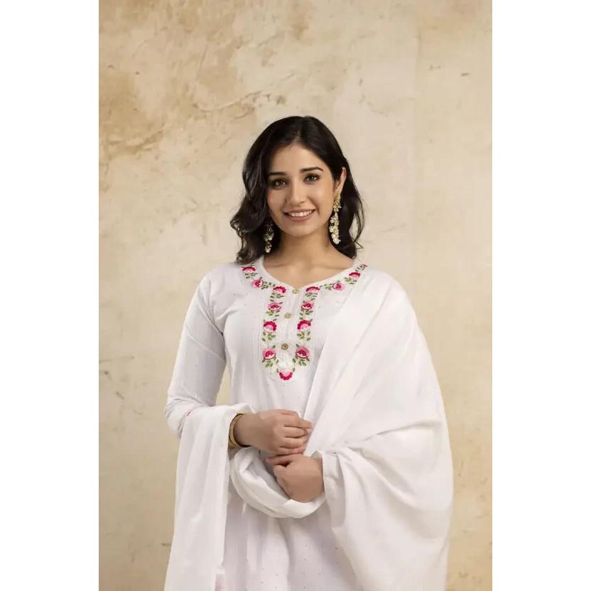 Indian Designer Kurta Pant Dupatta Set Women Bollywood Top Tunic Kurti Dress VSO-1699 c