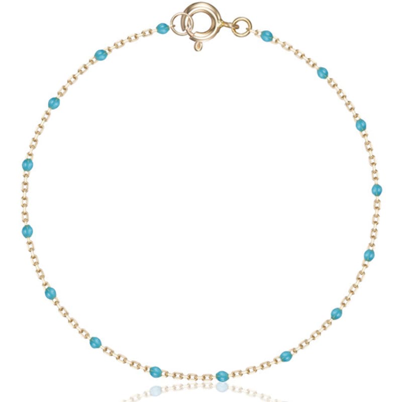 LUNNE 14k Color Point Layered Chain Bracelet (14k Gold) #LFB02
