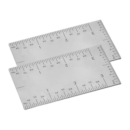 1/2Pcs Woodworking Rulers Compact Design Portable Multifunctional Durable Stainless Square Edged Precision