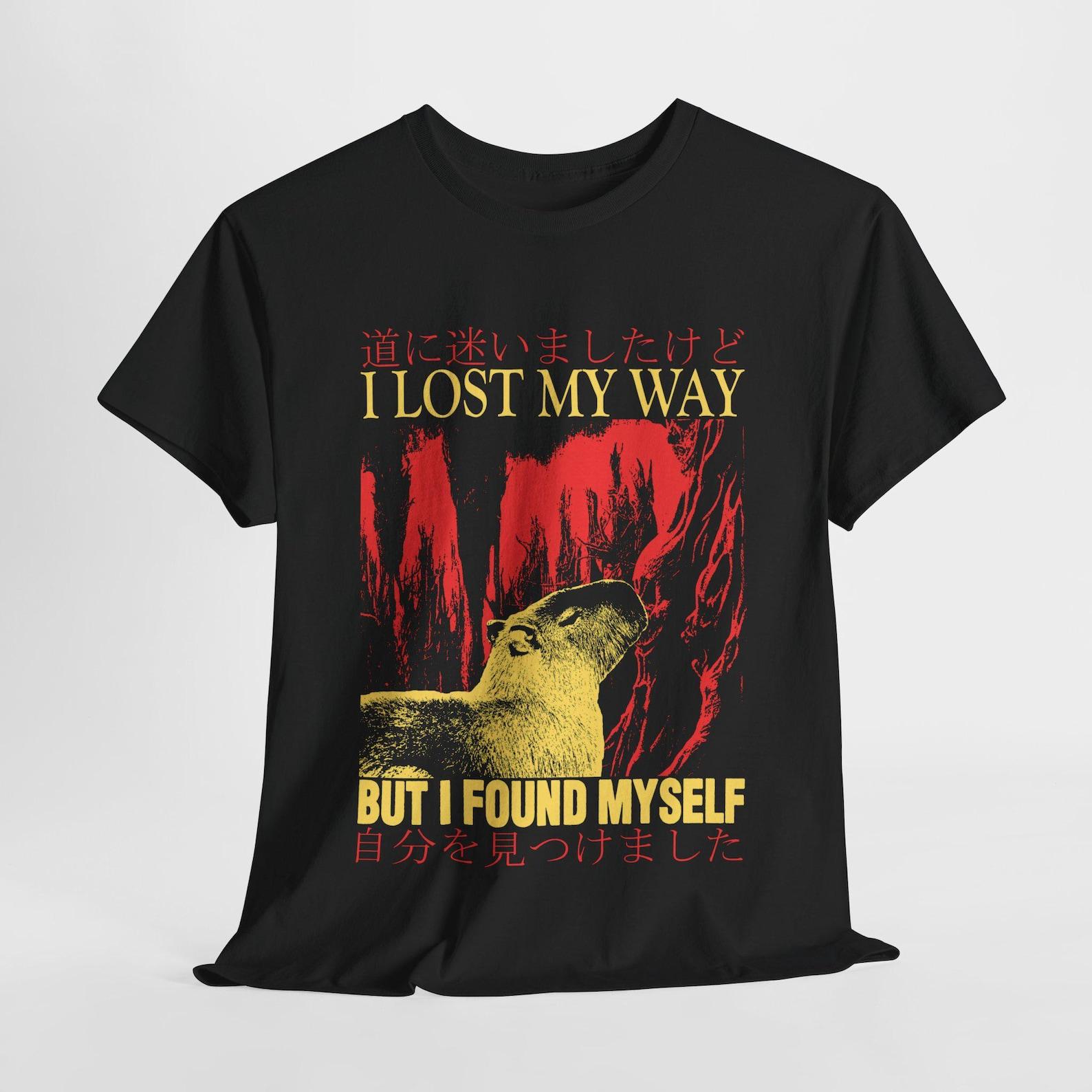 I Lost My Way Capybara Vintage Japanese T-Shirt 4XL