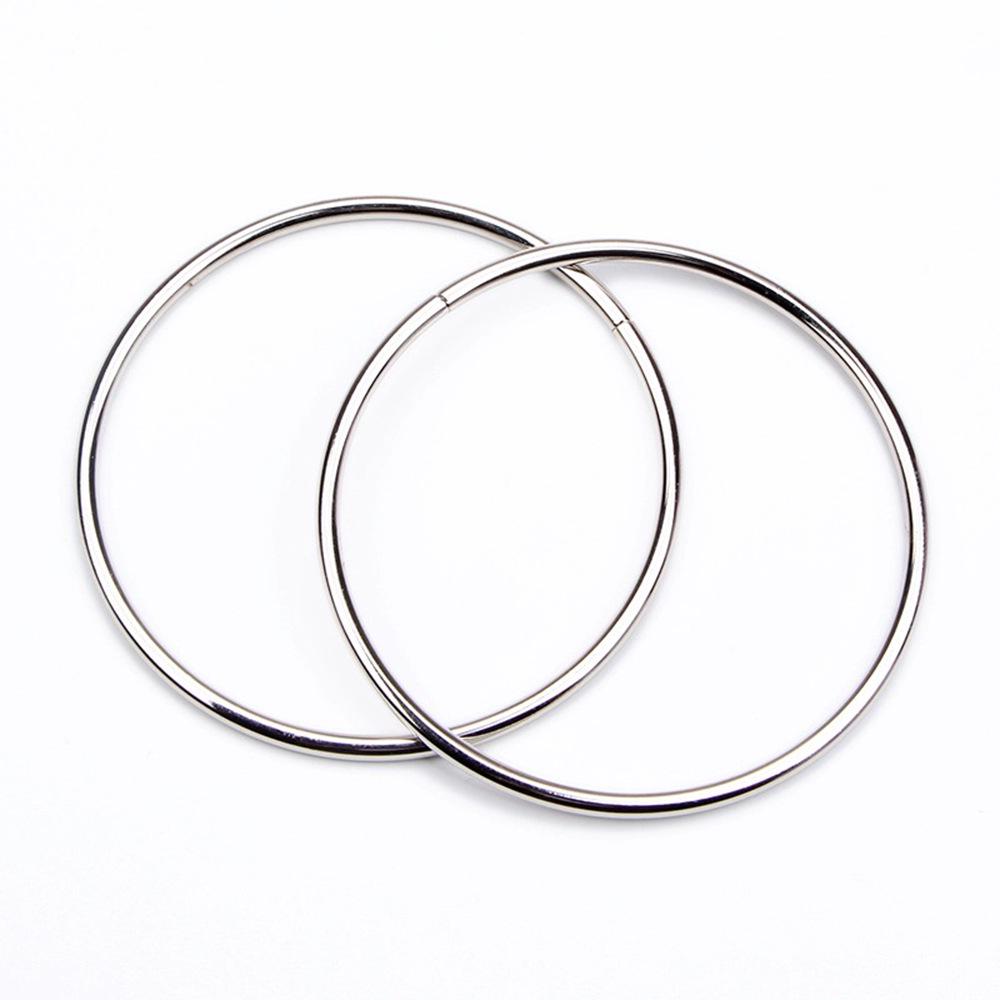 Asas metálicas semicirculares para bolsos tejidos - Diseño de cabeza de oso y gato