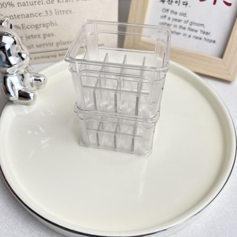 

4Pcs Kitchen Decor Toy 1:12 Dollhouse Miniature Transparent Drink Storage Basket Beer/Cofee Basket Model Doll House Accessories