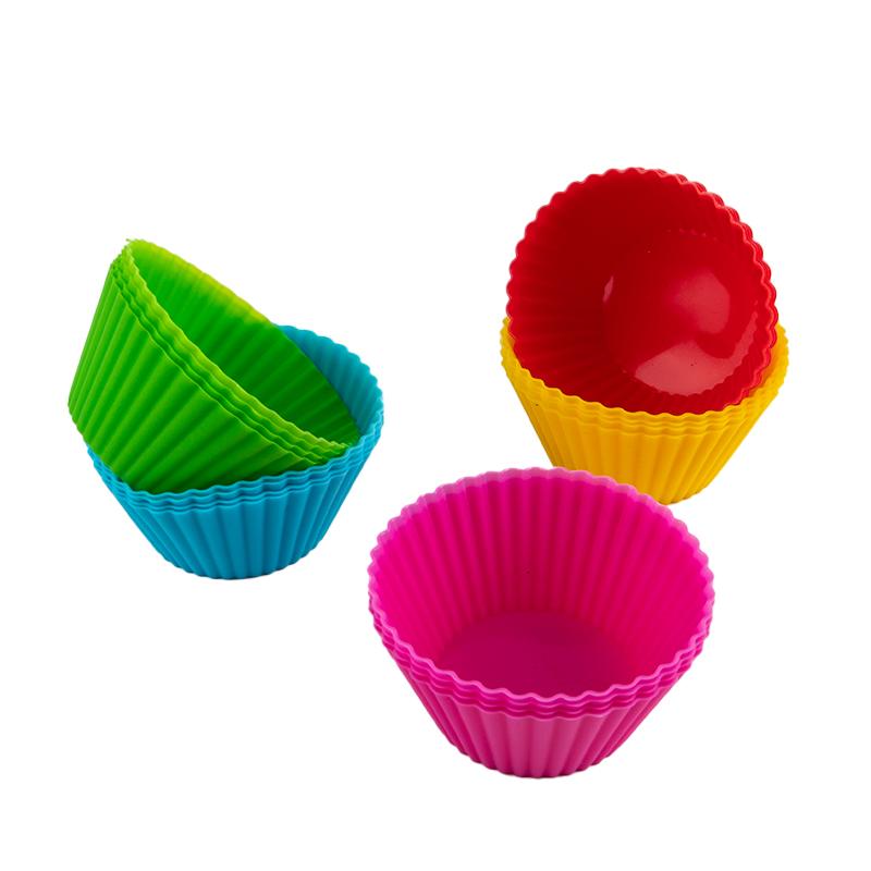 4Pcs Silicone Cake Cup Liner Baking Cup Mold Muffin Round Cakecup Cake Tool