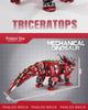 Jurassic Challenge: Light-Up Mechanical Dinosaur Building Blocks (Allosaurus & T-Rex) Toy for Boys