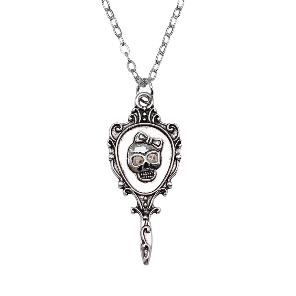 Pray Amulet Charm Necklace Cross Pendant Vintage Halloween Witchy Jewelry 43cm Chain
