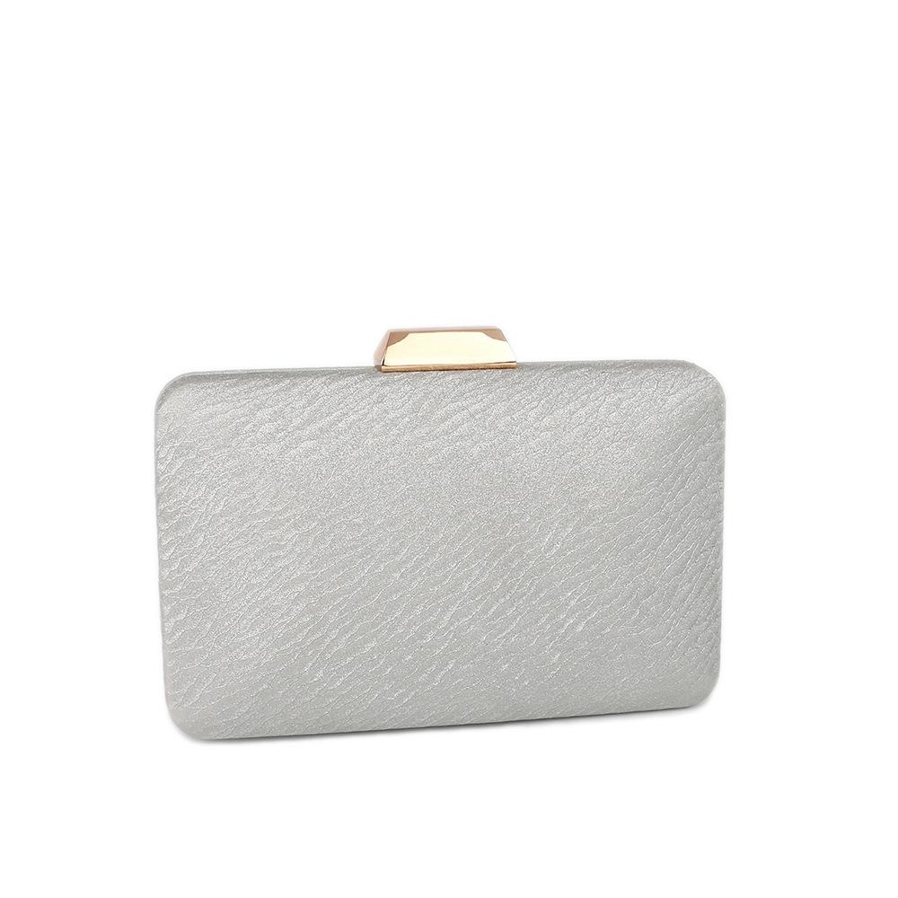 New Style Banquet Clutch Bag European and American Large Capacity Portable Simple Makeup Bag Shoulder Chain Clip Dinner Bag