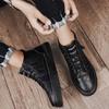 Men's Shoes Fashion High Top Sneakers PU Leather Casual Shoes for Men Platform Boots Retro Zipper Ankle Boots Zapatillas Hombre