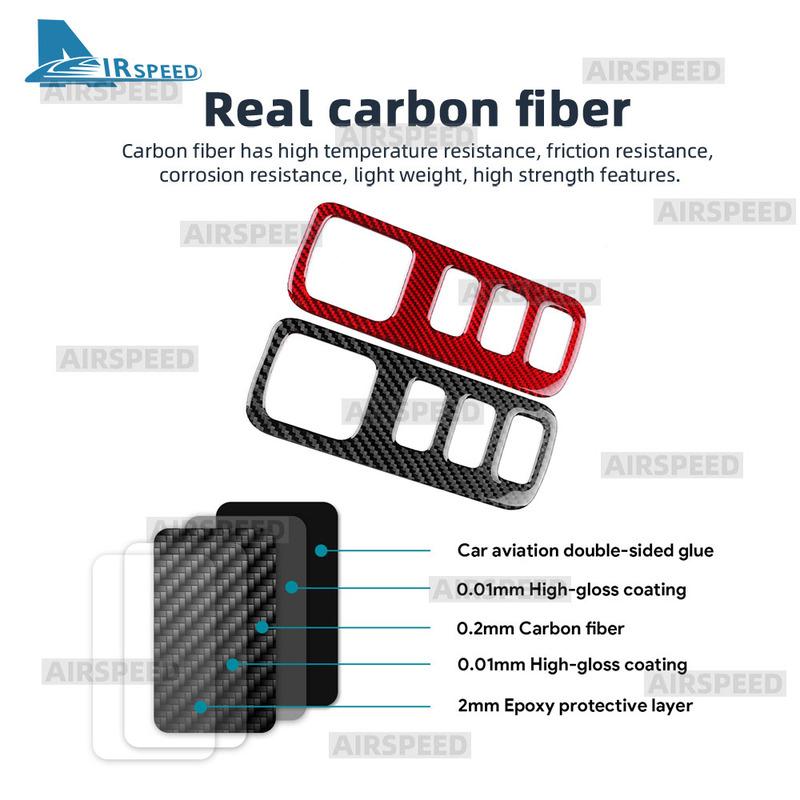 Real Soft Carbon Fiber Sticker LHD RHD For Dacia Duster 2014 2015 2016 2017 2018 Car Central Control Anti-slip Button Trim