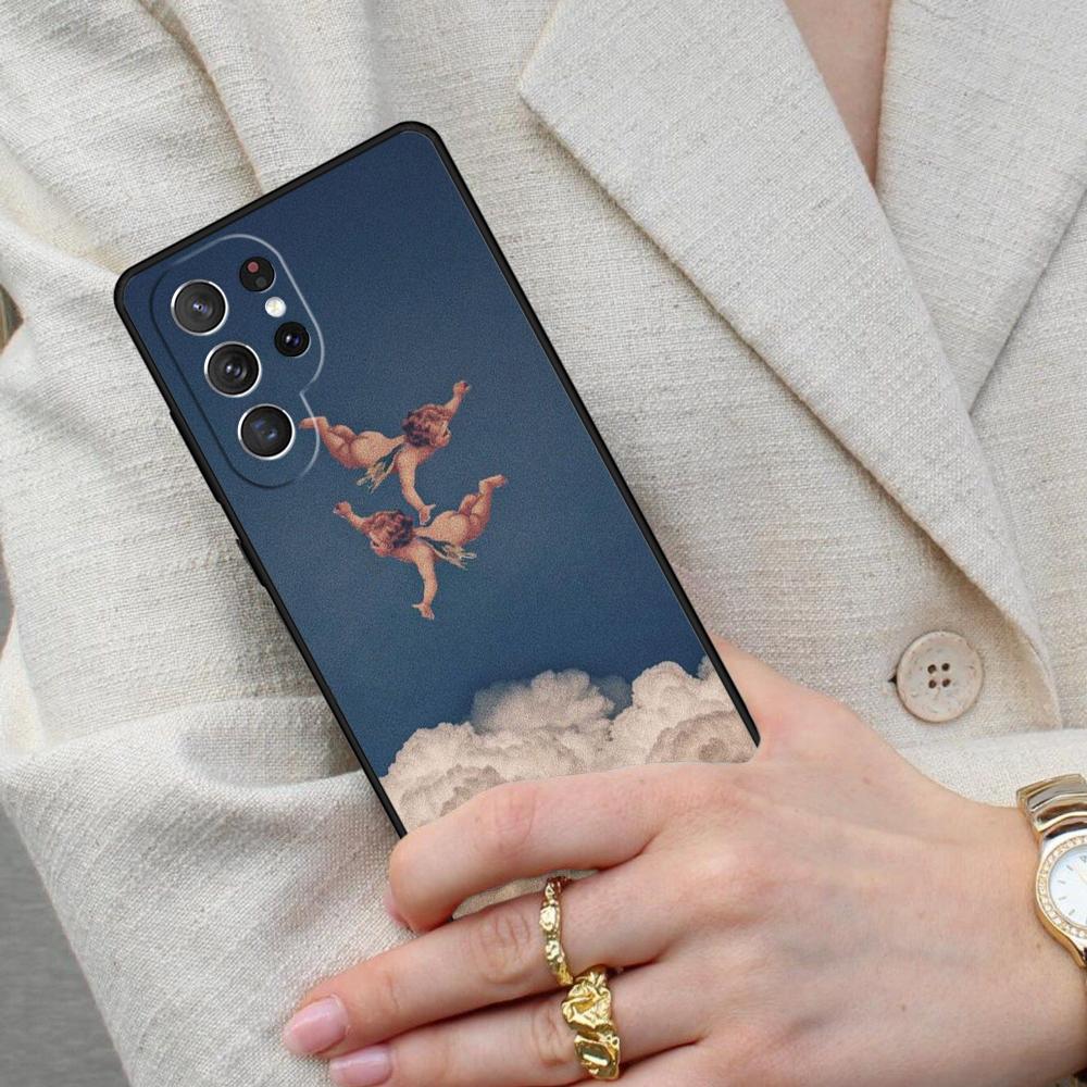 Angels Aesthetic Clouds Sky Cell Phone Case for Samsung Galaxy S26 Ultra S25 S24 S23 S22 S21 S20 Note10 Cover