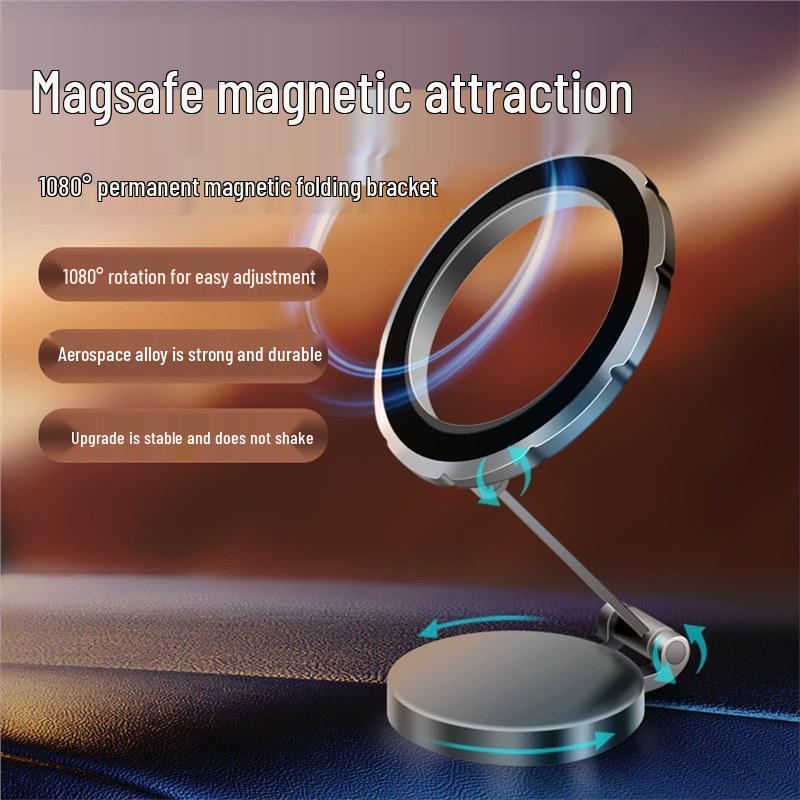 2025 Car Magnetic Phone Holder with Suction Cup & 360° Rotation