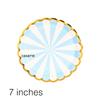 10 pezzi per 1 lotto Set di stoviglie monouso a righe blu rosa con pois Bicchieri di carta Piatti Cannucce Forchette Set monouso Decorazioni per feste di compleanno e matrimonio