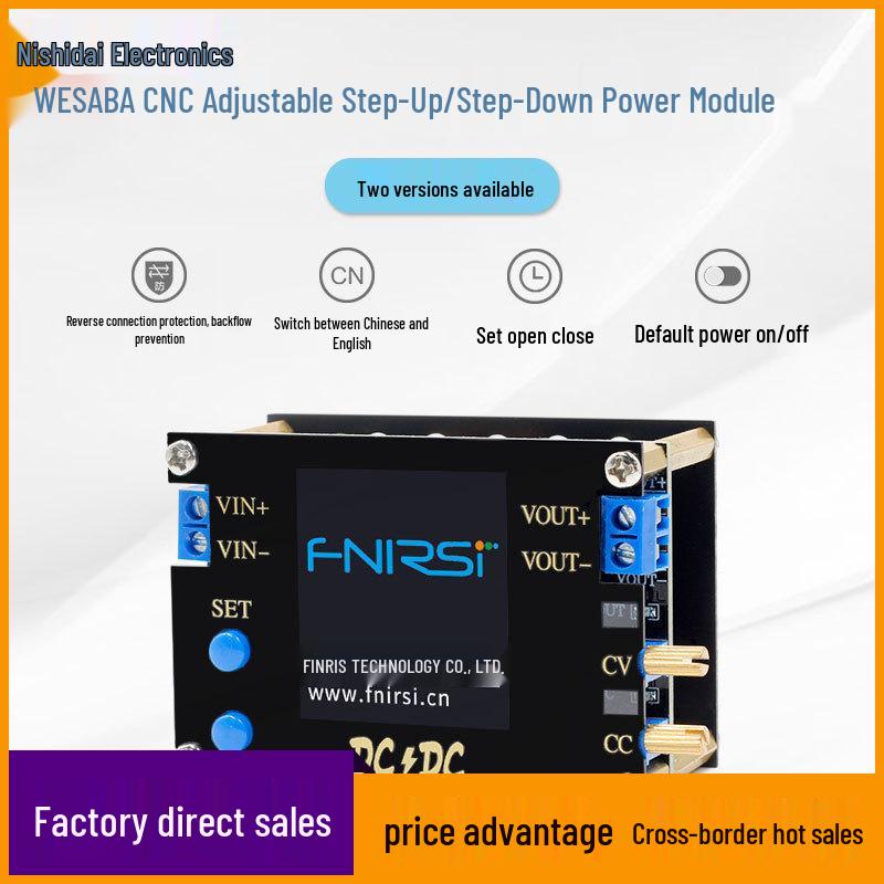 

Adjustable DC-DC Boost/Buck Converter, 0.5-30V, 4A 35W/50W, CC/CV Power Module 35W without Fan