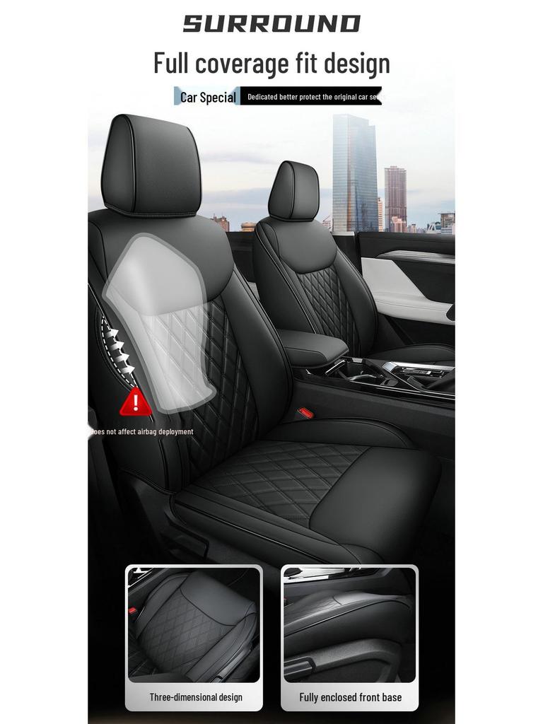 Wuling Xingchen Leather Seat Cover - All-Season, Full-Surround, Universal Fit for 5 Seats