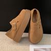 Fashion Thick Bottom Round Head Needle Buckle Plus Cotton Warm Fashion All Comfortable Non-slip Breathable Casual Women's Single Shoes