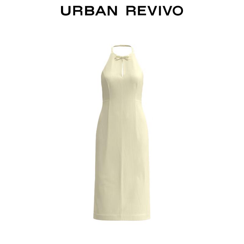 UR 2025 Spring Halter Neck Bow Sleeveless Dress