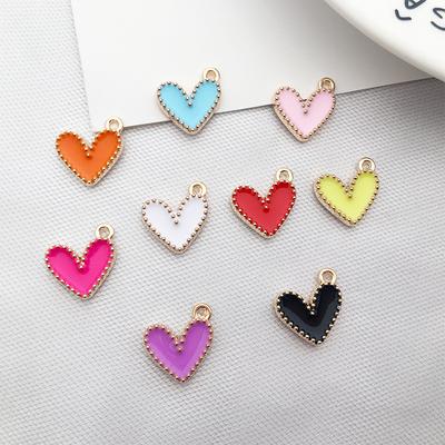 10 bucăți de ulei în formă de dragoste, din aliaj, cu pandantiv, mărgele, brățară, cercei, colier, pandantiv, accesorii ornamentale DIY