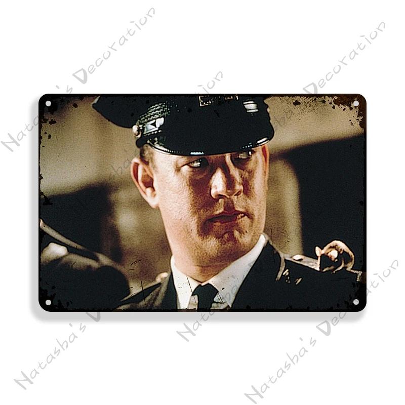 Movie Vintage Poster The Green Mile Metal Sign Retro Metal Poster Wall Decorative Sign Home Club Garage Club Bar Metal Plaque