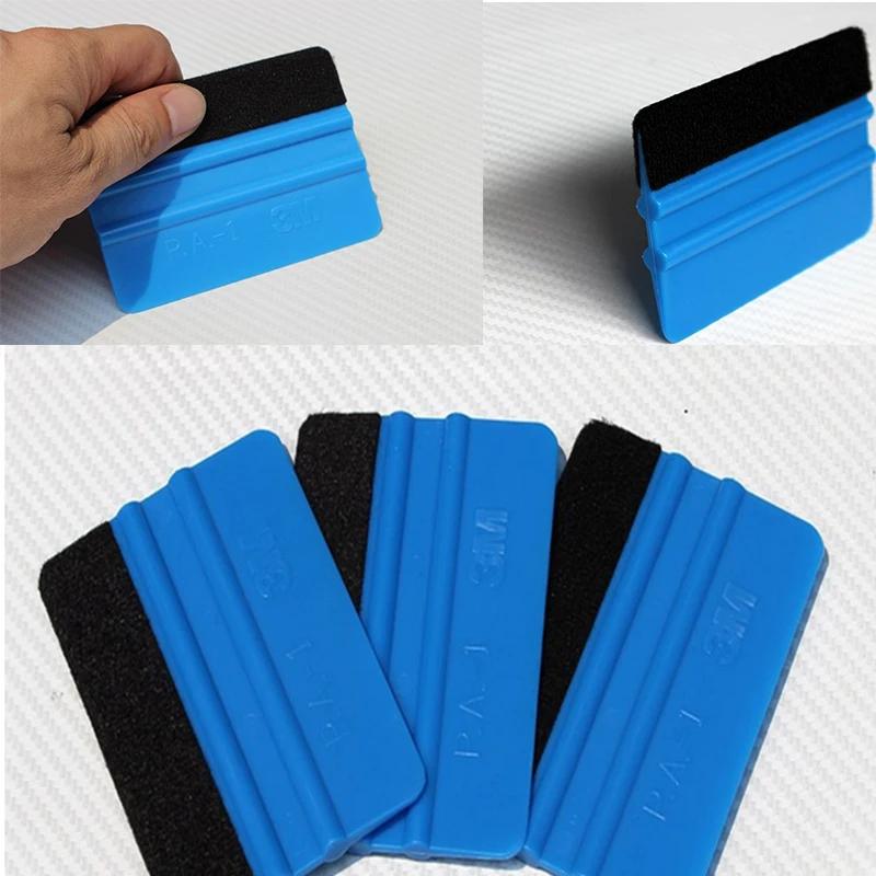 1pcs Car Decals Squeegee Vinyl Wrapping Spatula Edge With Scratch-free Suede Felt Window Film Lights Film Scraper Tool